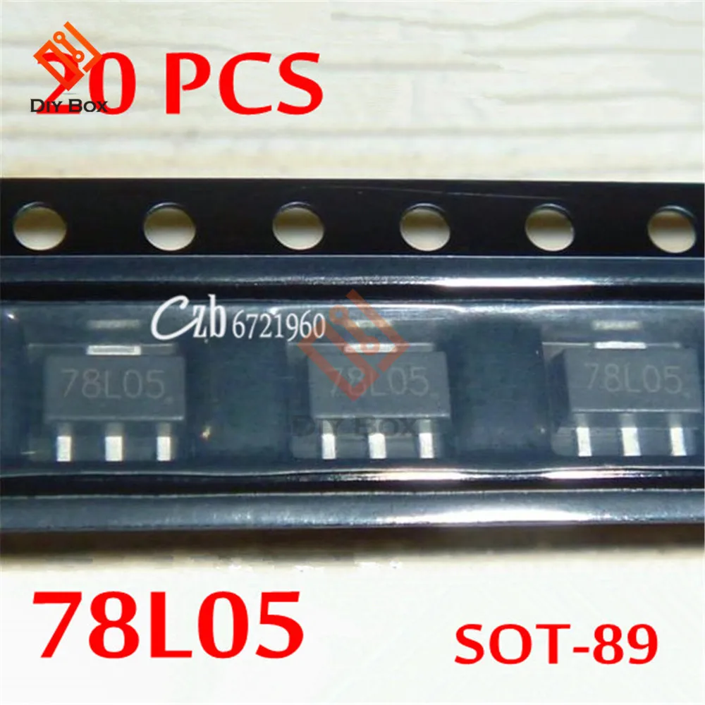 20 шт 78L05 L78L05 7805 Напряжение регулятор 5 V 100mA СОТ-89 SMD