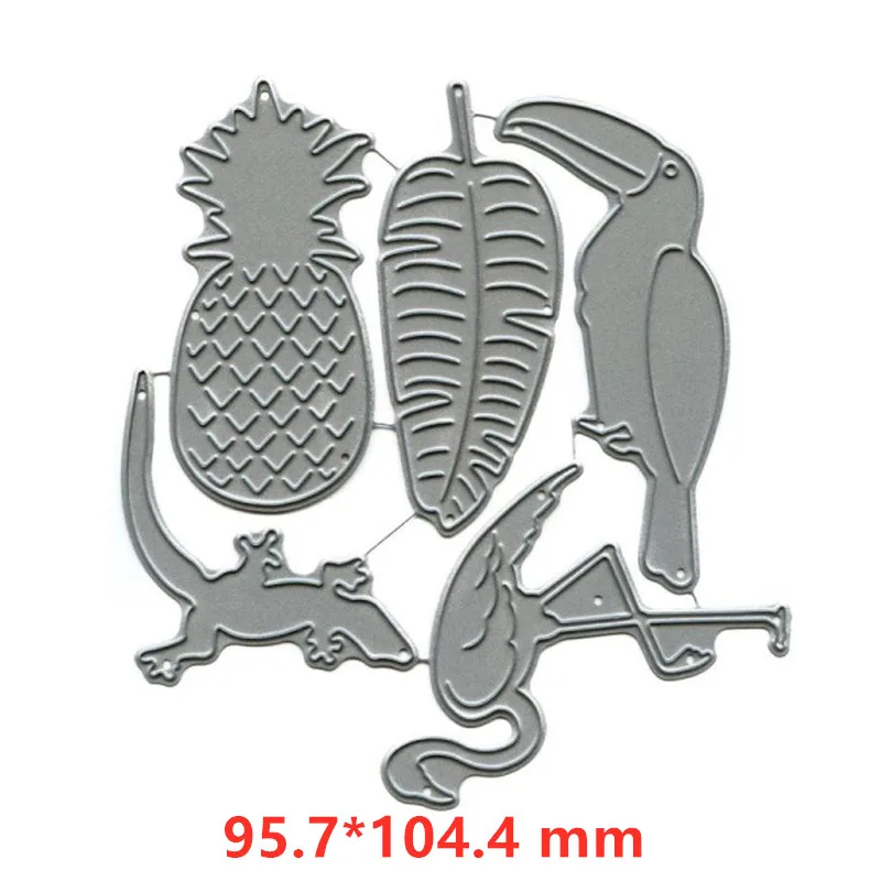 

Pineapple Parrot Crane Gecko 2019 Metal Cutting Dies Stencils For DIY Scrapbooking Paper Decorative Embossing Handcraft Die Cuts