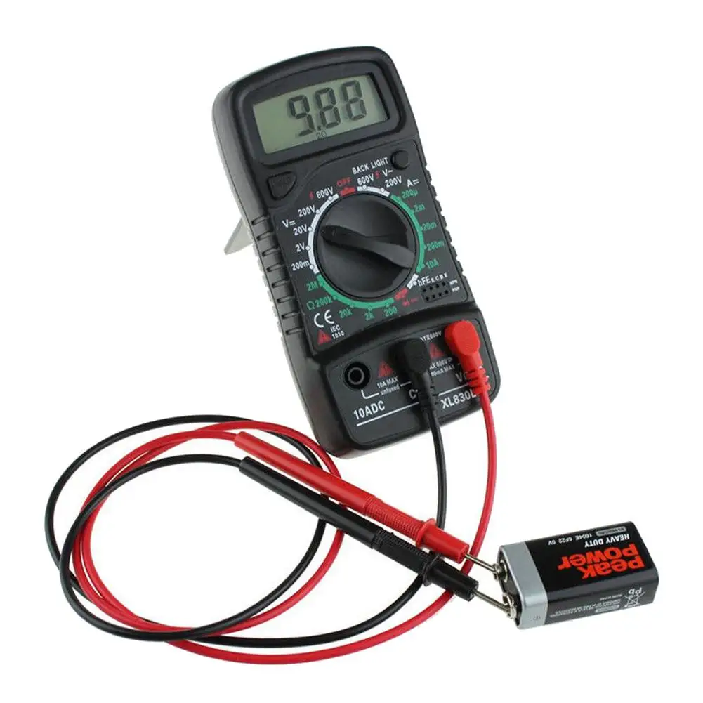 XL830L Цифровой мультиметр портативный AC/DC Измеритель Напряжения DC Амперметр