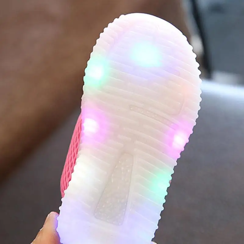 Kids Anti-Slip Luminous Breathable Mesh LED Light Sportswear Leisure Shoes | Детская одежда и обувь
