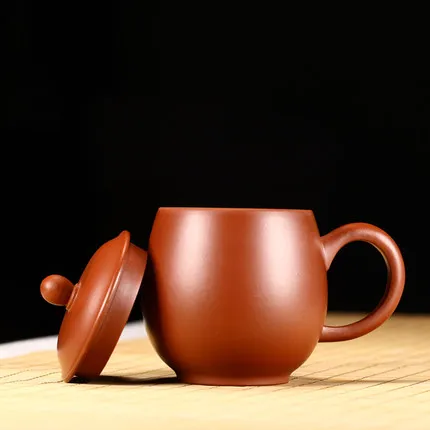 300 мл Yixing руда фиолетовая чашка знаменитые чистые чайные чашки ручной работы с