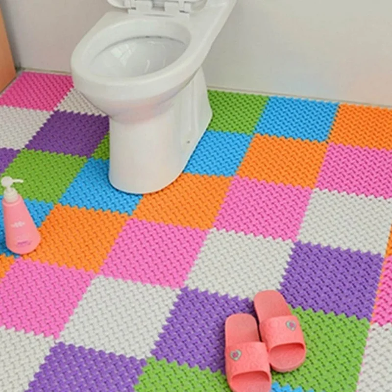 DIY коврик 25*25 см пластиковые коврики карамельных цветов для ванной легко