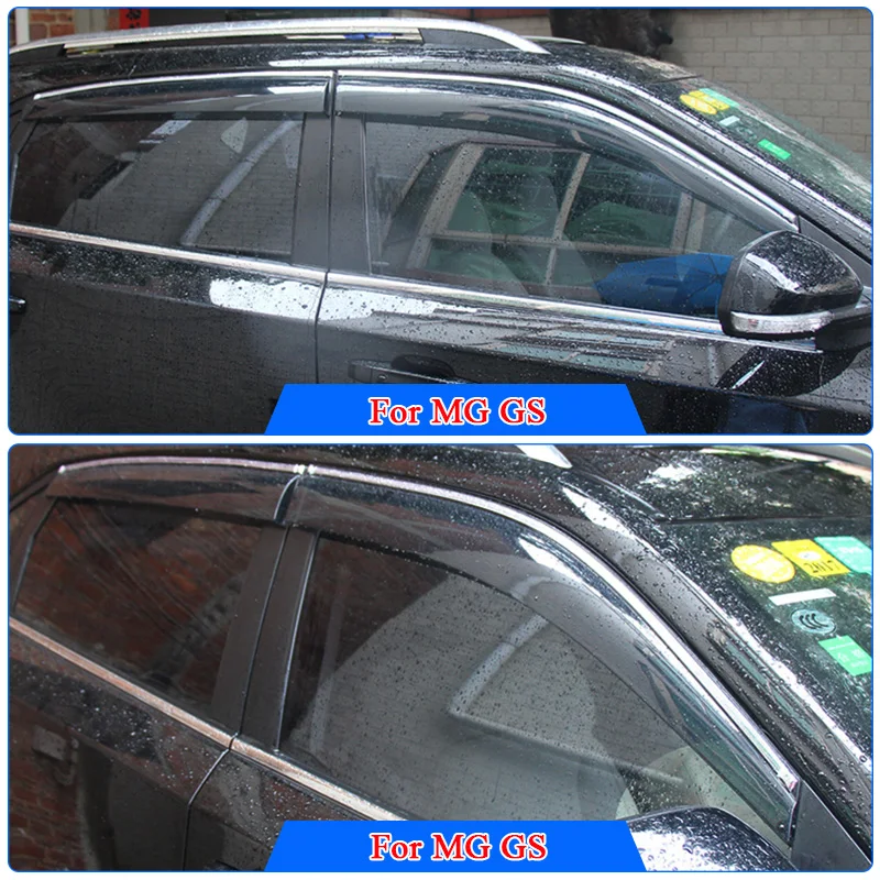 QCBXYYXH Car Styling Awnings Shelters Window Visors rain eyebrow Rain Shield Cover Sticker For MG GS 2015-2018 | Автомобили и