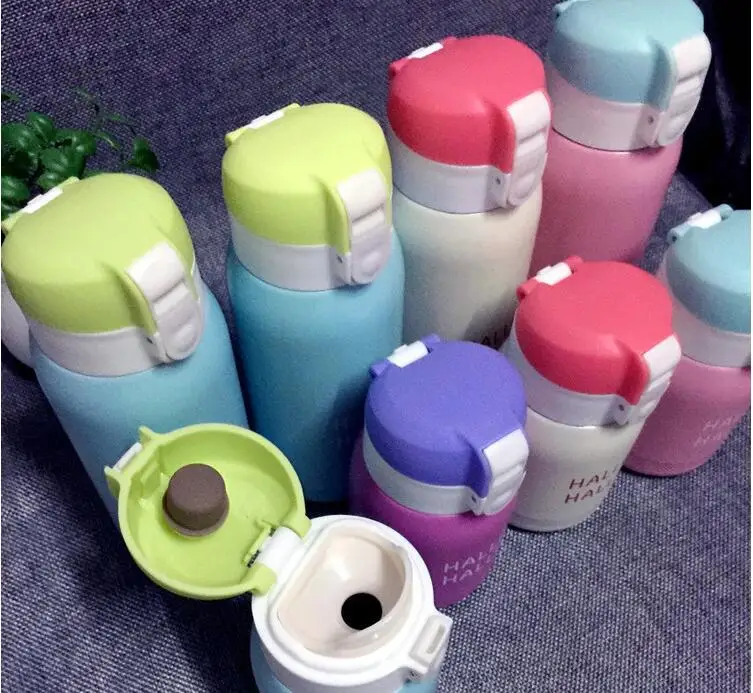 180/350 мл мини термос чашка красочная нержавеющая сталь бутылка вакуумная колба