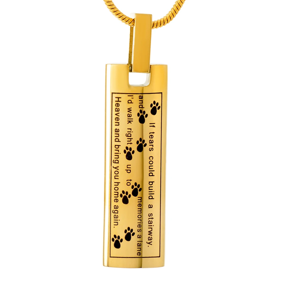 

IJD9137 High Quality Stainless Steel Casual/Sporty Design Square Pet Dog Cat Cremation Urn Necklace Top Fashion