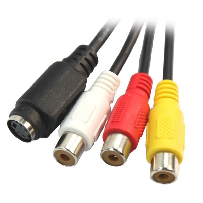 Черный VGA SVGA male S video 3 RCA Аудио Видео AV кабель конвертер|cable converter|av cable3 rca |