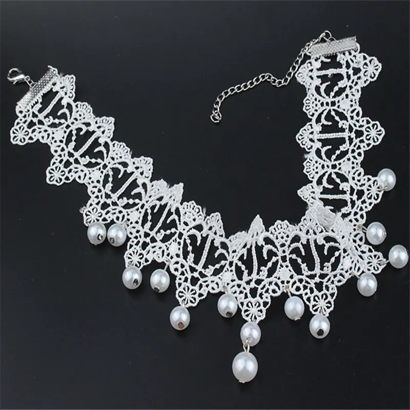 ZCHLGR Белое Кружевное колье ожерелье для женщин чокер Винтажное Femme массивные