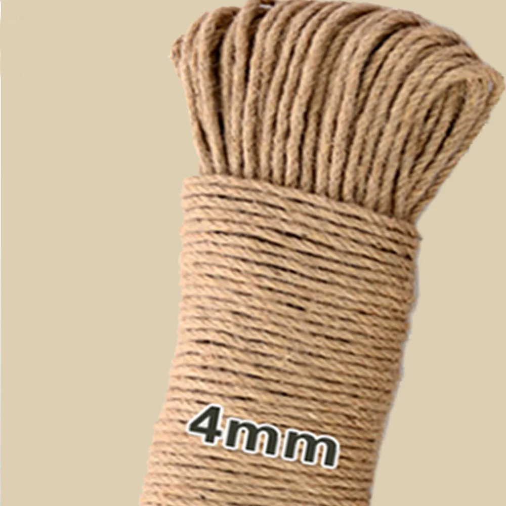 Оптовая продажа 32 м/лот ширина 4 мм потертый шик натуральный джутовый шпагат
