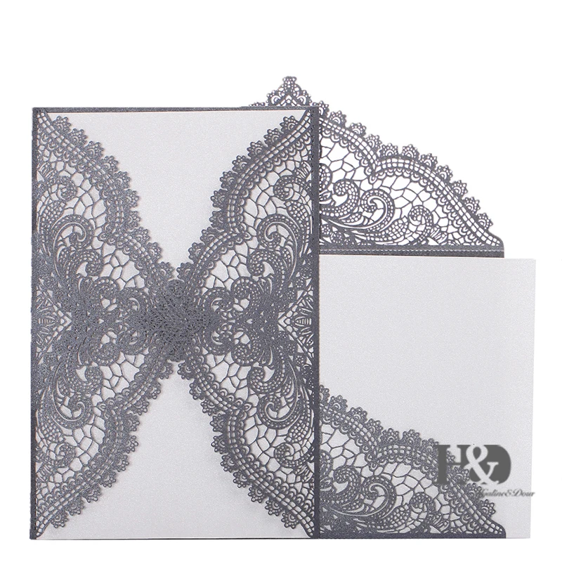 Высокое качество 60 шт Корона свадебные приглашения с цветами визитные карточки