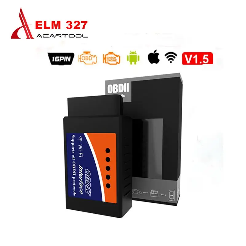OBD2 ELM327 v2.1/V1.5 Bluetooth/Wi-Fi Авто диагностический сканер Elm 327 Obd2 Автомобильный сканер для диагностики инструмент Беспроводной для Android/IOS - Цвет: WIFI 327 V1.5