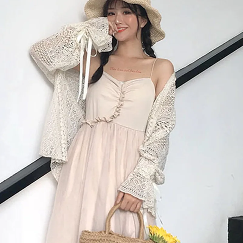 

Ladies Women Blouse Cardigan Lace Size Kimono Ups Plus Blouse Cover Flare Sleeve Summer Shawl Sweet Women 2019 blusas