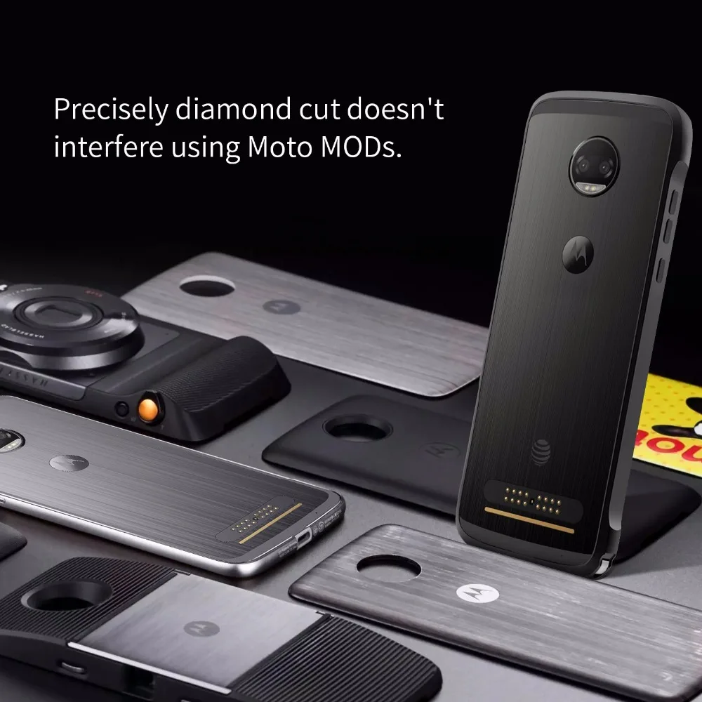 Чехол для Moto Z2 Force, Алюминиевый металлический бампер lenovo с защитой от царапин, ударопрочный с одной пряжкой, легко монтируется, черный защитный чехол