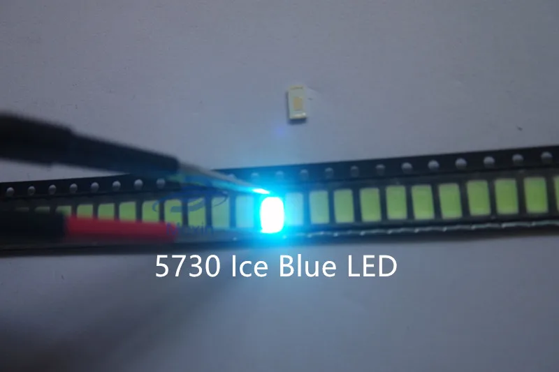 Светодиодные лампы высокой яркости 5730 SMD 100 шт./лот 0 5 Вт ледяной синий