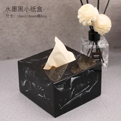 

Marble Texture Resin Tissue Box Luxury Lotion Bottle athroom Storage Tray Dish Nordic Home Decoration