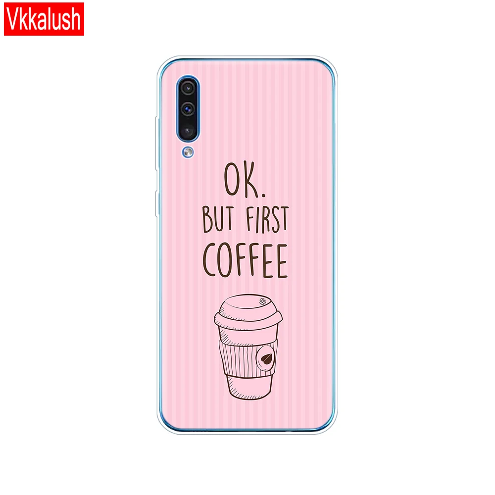 80014 Силиконовый прозрачный чехол для Samsung Galaxy A50, чехол для телефона Samsung a50 A505 A505F SM-A505F, мягкий чехол 6,4 - Цвет: 80014