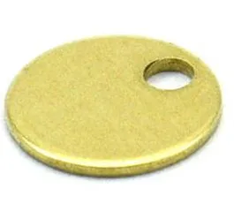 100p (8mm) Brs75 Сырые латунные круглые штамповочные бирки(без никеля и свинца). 6-20 мм Brs79.Brs75. Brs71.Brs 68. Brs 64. Brs61 - Окраска металла: 100p (8mm) Brs75