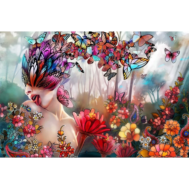 

butterfly woman diamond Embroidery diy diamond painting mosaic diamant painting 3d cross stitch diamond pictures H170