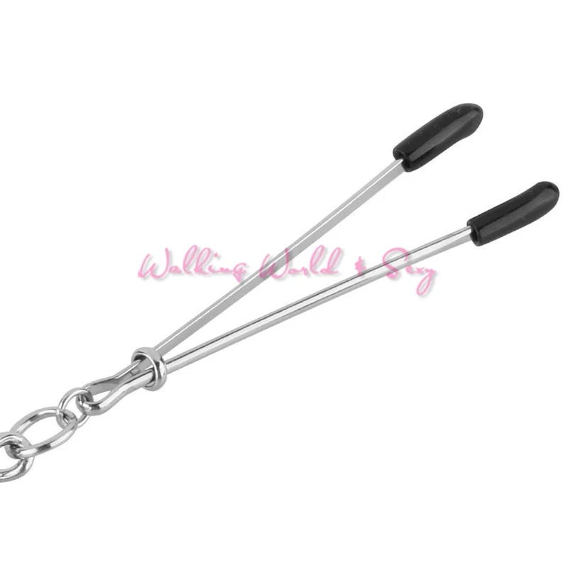 Регулируемые зажимы для сосков с металлическими цепочками Зажимы половых губ