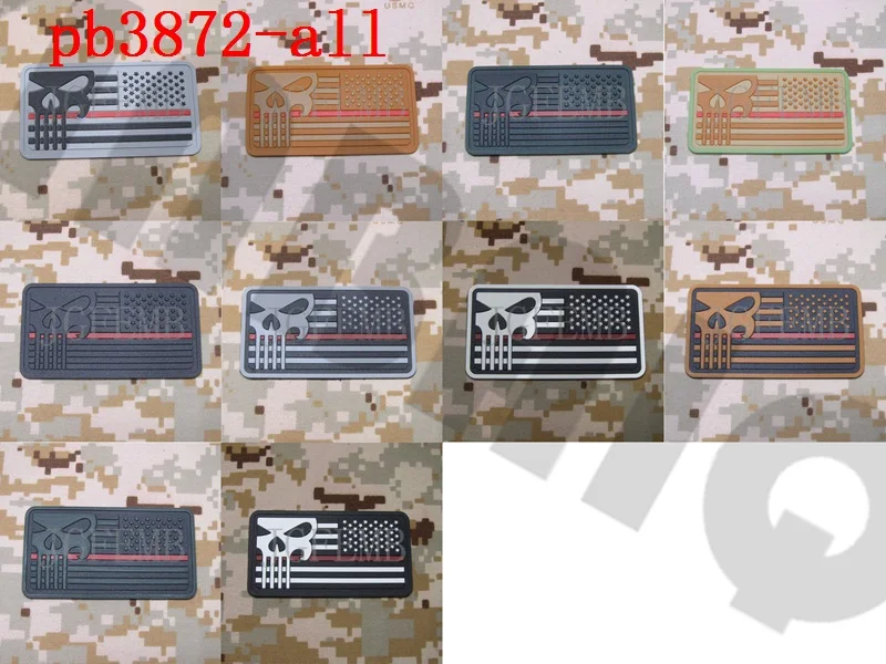 3D ПВХ пластырь тонкая красная линия DEVGRU Печать команда Череп Американский флаг