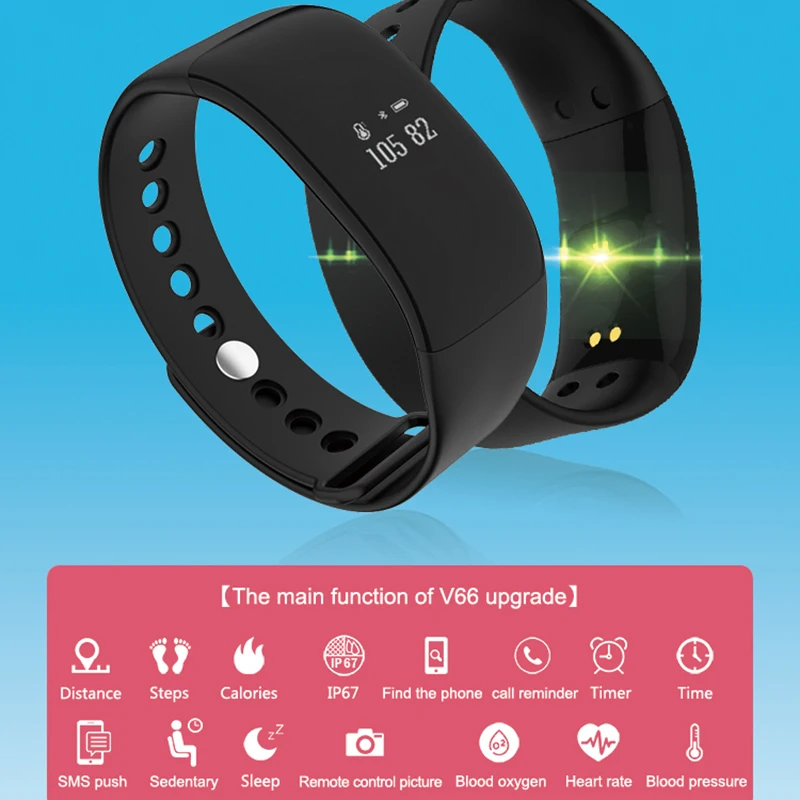 IP67 Спорт Тренажерный зал счетчик шагов монитор сердечного ритма здоровье