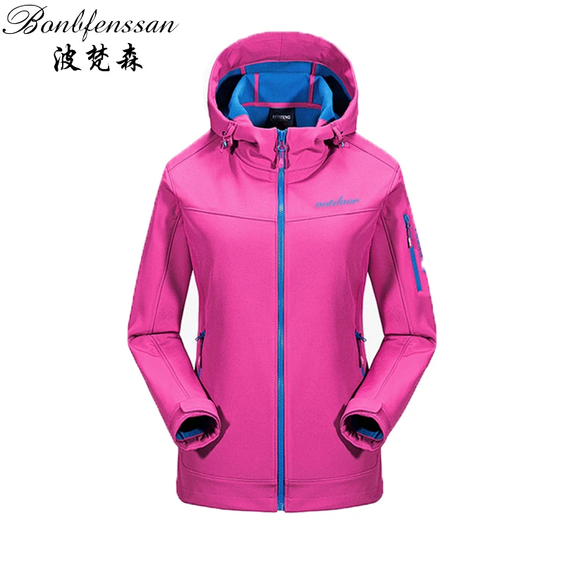 Women Autumn Winter Softshell Fleece Jacket Outdoor Sports Thermal Windbreaker Hiking Camping Fishing Brand Coat 1618B | Спорт и