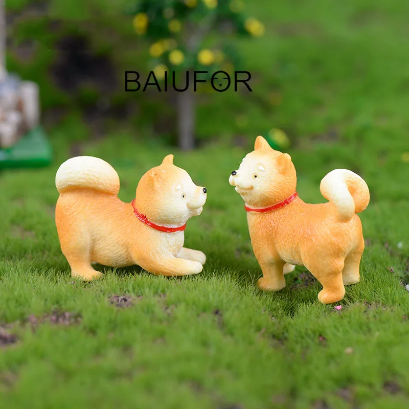 BAIUFOR миниатюрная искусственная Собака Kawaii Акита фигурки для террариума
