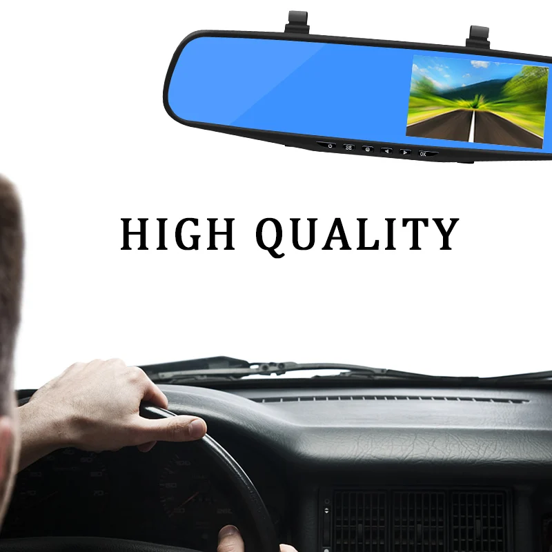 ZIFEI Full HD 1080 P Автомобильный Dvr камера Авто 4 3 дюймов зеркало заднего вида цифрового