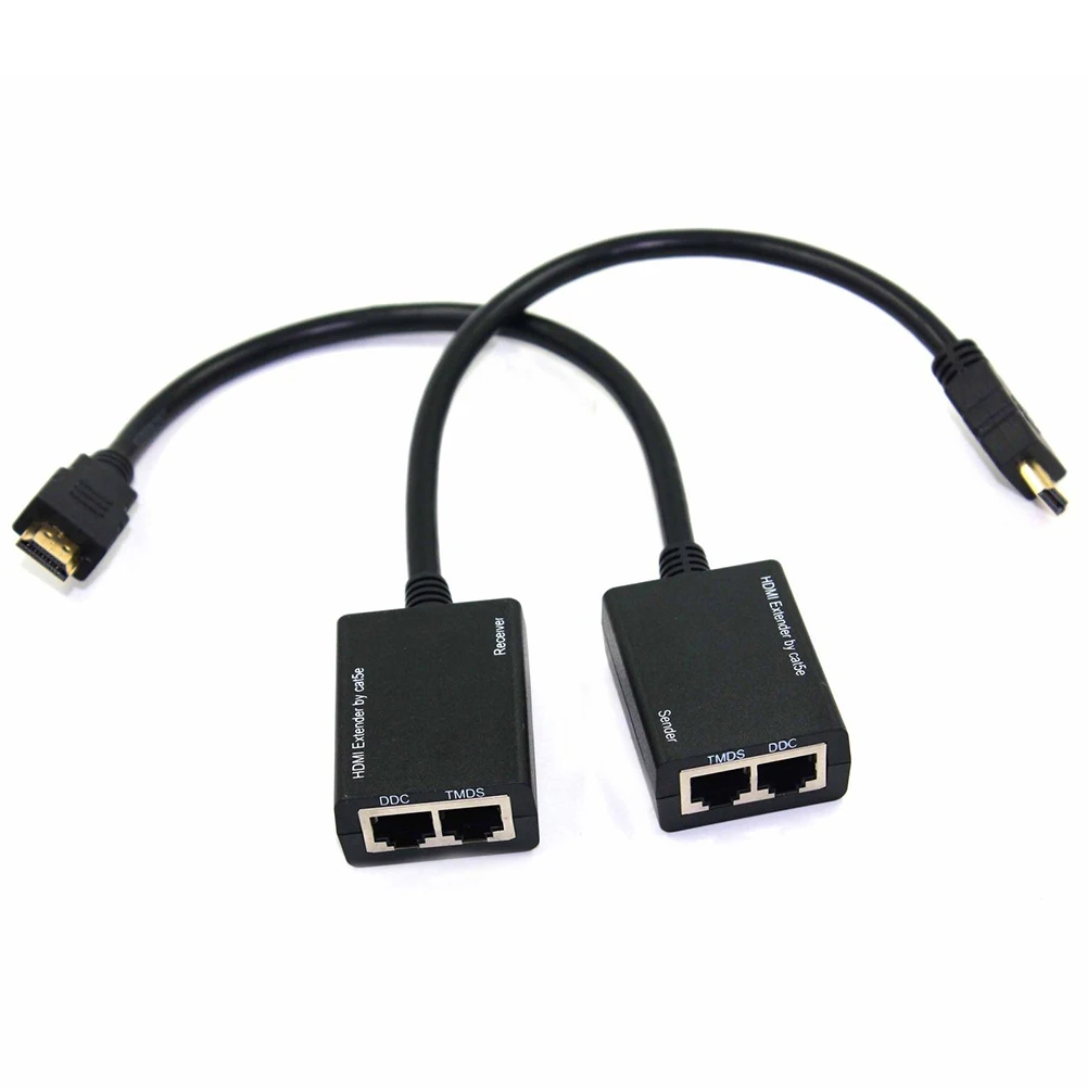 New Hot HDMI Over CAT5e CAT6 LAN Ethernet Balun Extender Repeater Up to 100ft 1080P NV99 | Мобильные телефоны и
