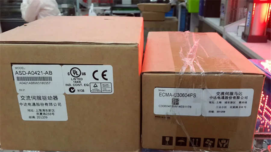 ECMA C30604PS + ASD A0421 AB DELTA 400w 3000rpm 1.27N.m ASDA AC Серводвигатель комплекты с 3m силой и кабелем