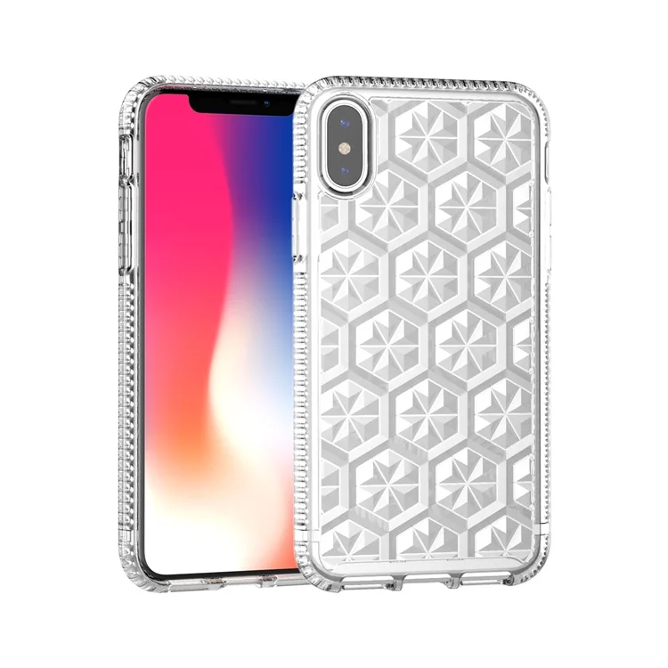 Tech21ing Evo Gem Модный высококачественный Жесткий ПК 3D Алмазный Узор Чехол для мобильного телефона для iPhone 6 6s 7 8 Plus X XS - Цвет: White