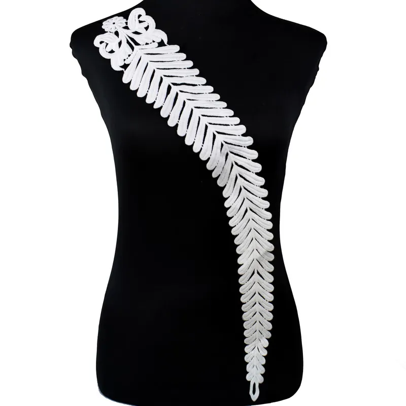 1 шт. вышитый цветок с большим листом кружевной воротник сделай сам кружевная