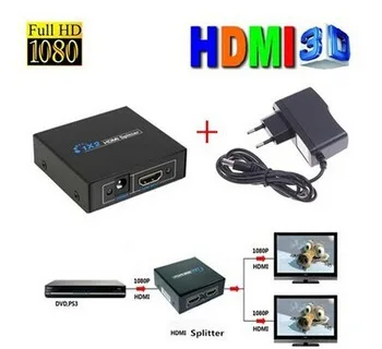 1x2 1 в 2 выхода порт hdmi-разделитель усилитель ретранслятор 3D 1080 p переключатель