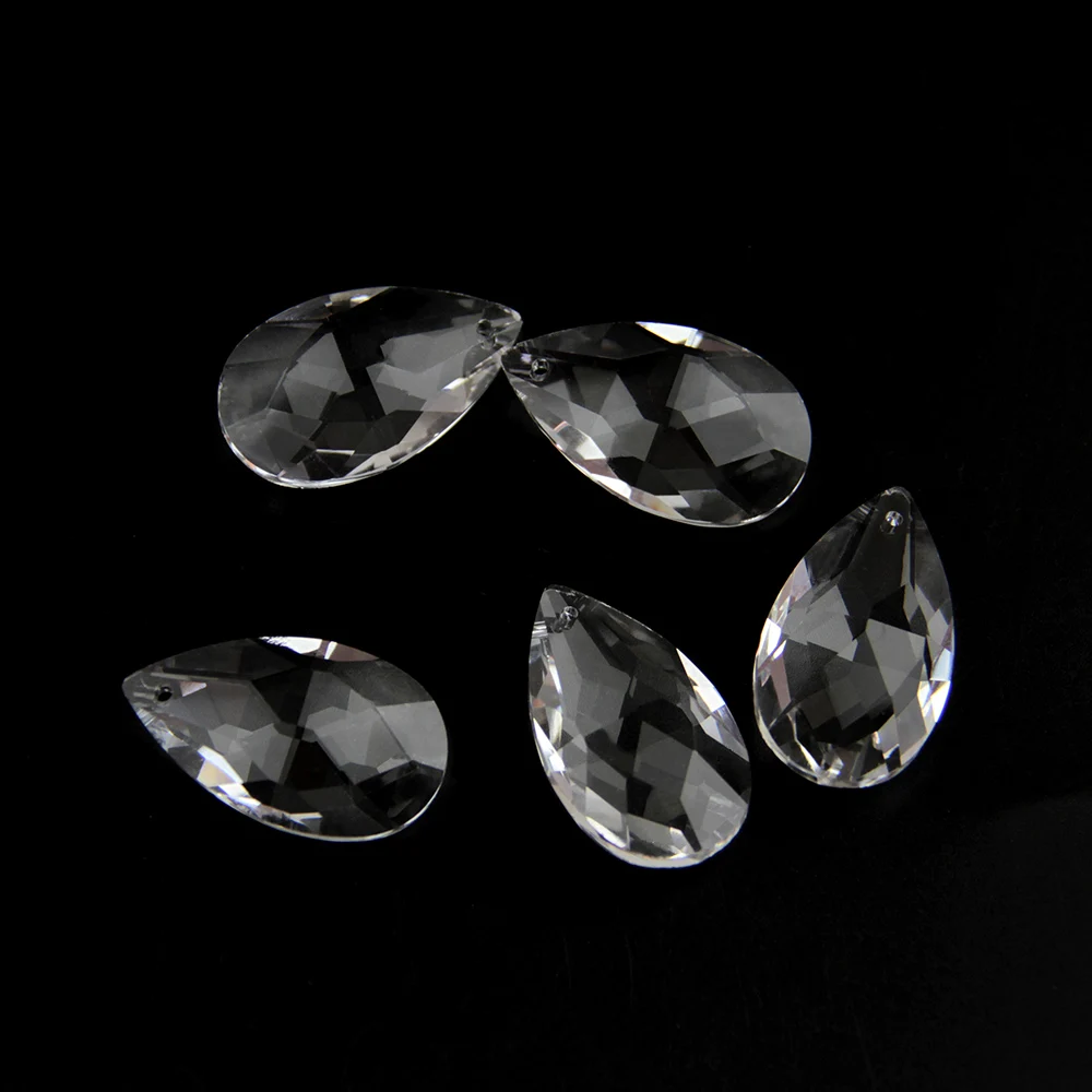 30 шт./лот бесплатная доставка Хрустальная граненая подвеска в форме слезы 38 мм