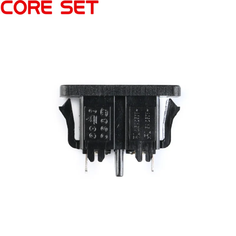 5 шт. AC250V 2.5A IEC320 C8 Мужской 2 шпильки черный Мощность на входе Разъем Панель встроенный