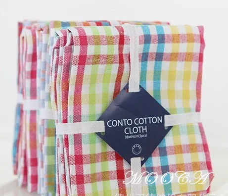 3 шт красочные клетчатые хлопковые кухонные салфетки полотенца губки|cloth sanitary