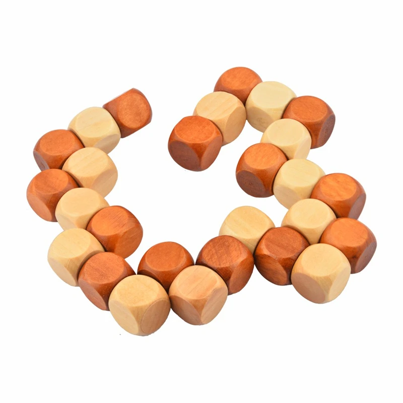 Змея Куб Деревянный Мозг Тизер Игрушка Головоломка Деревянная