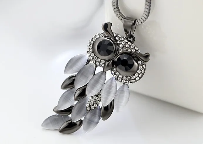 Женское длинное ожерелье с кулоном в виде совы | Украшения и аксессуары