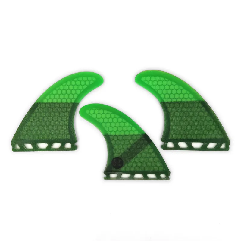 Green Surf Future G3 с стекловолокном медовый серфинговый плавник 3 шт три плавника набор - Цвет: Green