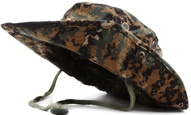 SM camouflage Открытый широкими полями Рыбалка Кепки Кемпинг Пеший Туризм шляпа Рыбалка Панама военный Охота пляжные Кепки с код отслеживания - Цвет: SM camouflage