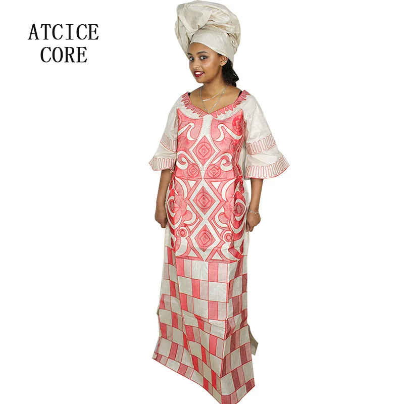african dresses for woman bazin riche embroidery design long dress A023 | Тематическая одежда и униформа