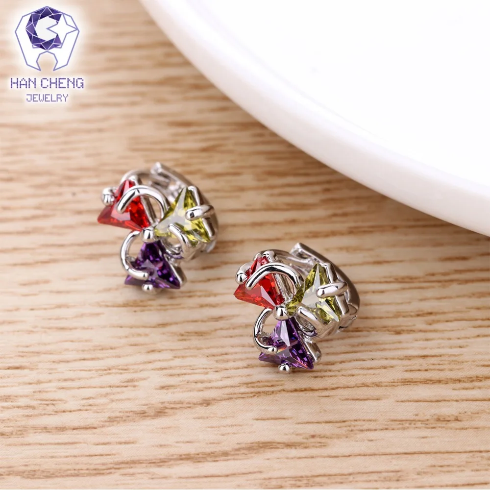 HanCheng новые модные очаровательные посеребренные фианит драгоценный камень