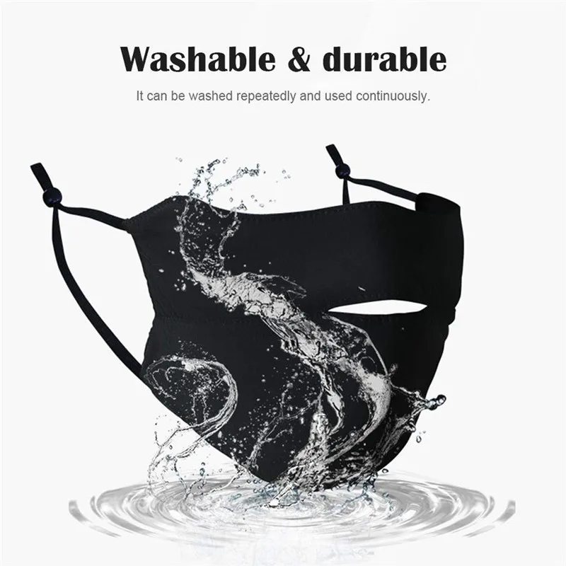 Маска для лица защиты от солнца с УФ-защитой женщин UPF50 + моющаяся дышащая ткань из