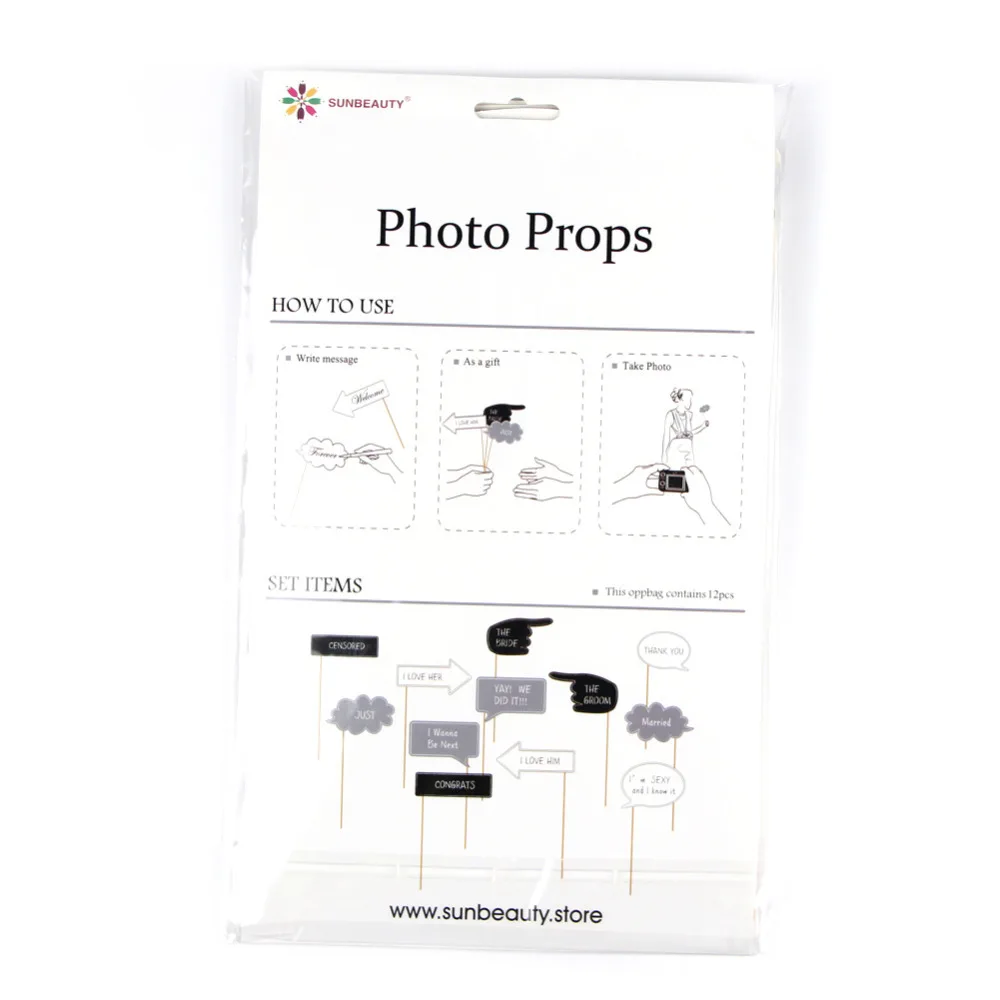 Набор из 12 Свадебная фотокабина реквизит набор дощатая доска пузырьки знаки фото