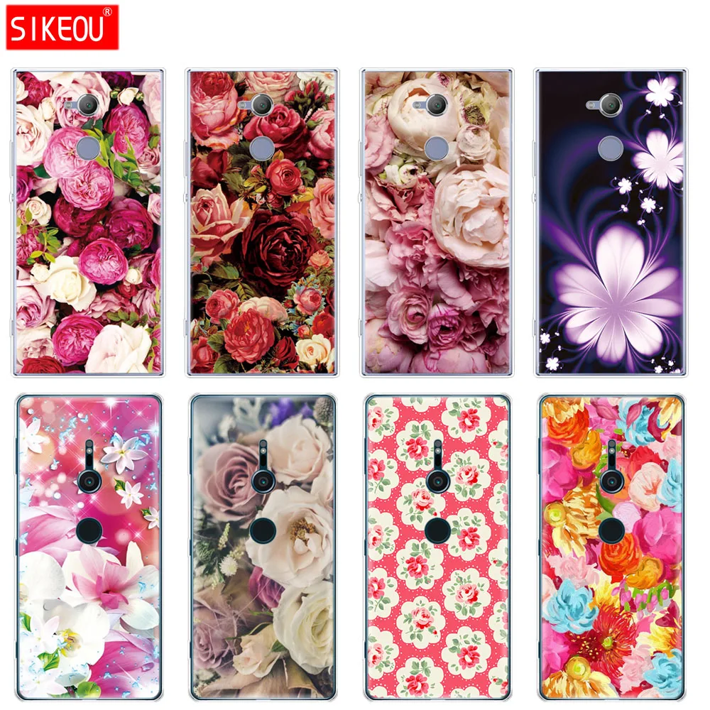 Силиконовый чехол для телефона sony xperia XA1 XA2 ULTRA PLUS L1 L2 XZ1 XZ2 compact XZ PREMIUM Pretty Peony Rose
