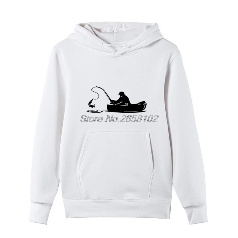 Забавная Рыба Лодка рыболовные Крючки снасти толстовки с принтом мужская
