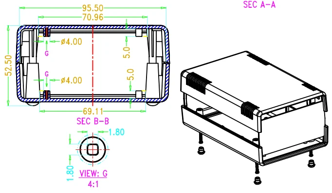 Бокс для управления электроникой szomk из АБС пластика (1 шт.) корпус работ с