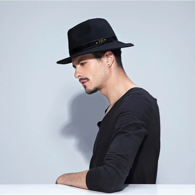 Новая шерстяная мужская шляпа от солнца Maison Мишель для джентльмена с широкими
