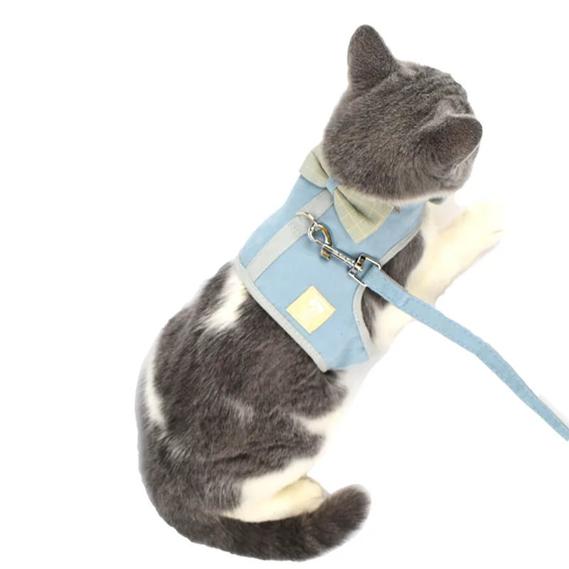 Жилет для собак Cats Harness Vest Bowknot Маленький / Средний Жгут Регулируемый щенок Кошка Стропы Поводки