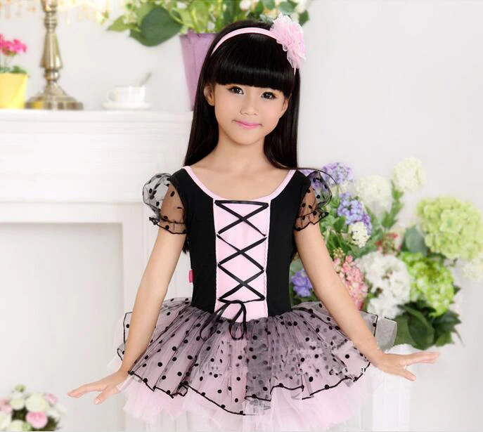 ballet dress for kid Новинка; балетная пачка; Одежда для танцев; балетная Одежда для девочек; костюмы; черный+ розовый трико для малыша; профессиональная балетная пачка; детское платье - Цвет: ballet dress for kid