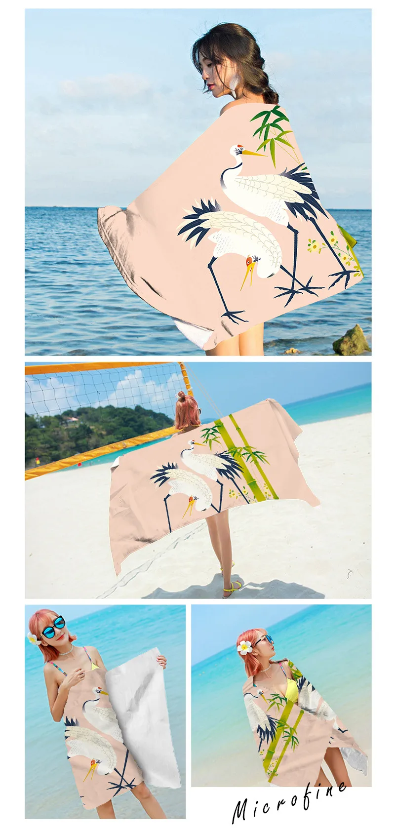 Microfine полотенце из микрофибры быстросохнущее на заказ пляжное большой